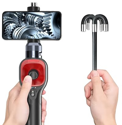 F6-A Inspektionskamera Vier-Wege 360° Steuerung Endoskop (IOS/Android Smartphone Endoskop) HD 1080P Übertemperaturschutz IP67 8 Sprachen 5200mAh (F608A-Φ8.5-2M)