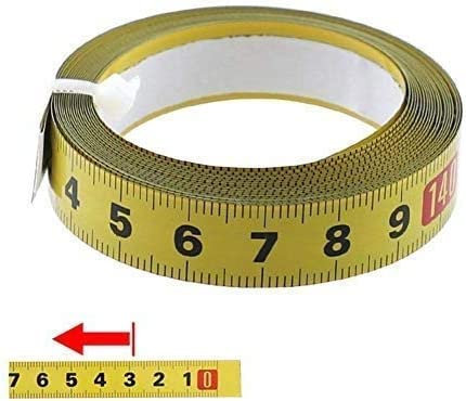 Self Adhesive Inch and Metric Adhesive Tape Measure, Miter Track Tape Measure, for Workbenches, Machinery, Carpenter, Sewing Machine (3m/Left)