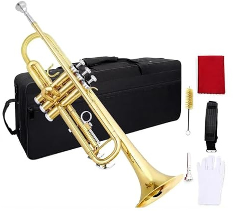 Bb-Trompete Blechblasinstrument Standard-Set geeignet für Anfänger professionelles Musikinstrument