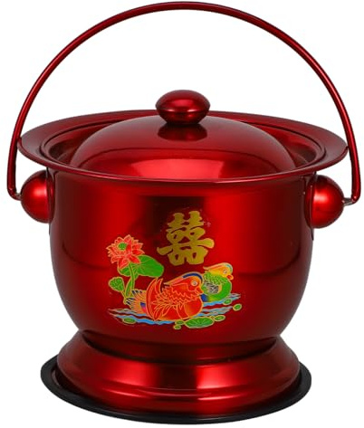 HIAKDOFT Pot de Chambre Acier Inoxydable pour Adultes Personnes Âgées et Femmes Enceintes Urinoir Portable pour Usage à Domicile et Lit avec Couvercle Antidérapant Seau Chambre Inox