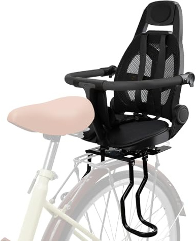 XIEEIX Fahrradkindersitz Hinten, Hinten Montierte Kinderfahrradsitze, 360° schützender Kindersitz, Breitenverstellbarer Fahrradrücksitz, Passend für alle Fahrradheckrahmen