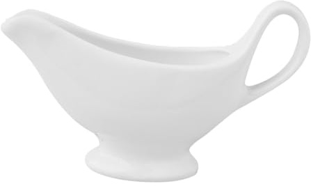 LIFKOME Brocca per Salsa in Ceramica da 300 Ml con Beccuccio Antigoccia e Manico Ergonomico, Salsiera Barca per Condimenti e Sughi, per Uso Domestico e Ristoranti