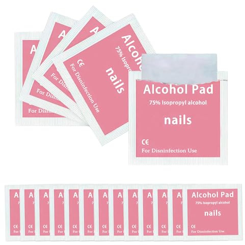 300 Stück Alkoholtupfer, Alcohol Wipes Mit Reisegröße, Einzeln Verpackt, Alkoholpads, Alcohol Pads Für Entfernt Klebrige Gelschichtrückstände, Zum Reinigen Von Mobil,Tastatur,Stühle 6x3cm