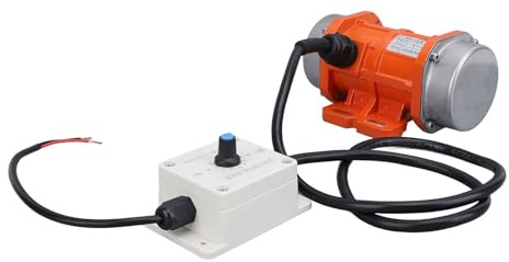 Eujgoov Vibrateur de Béton DC24V, Moteur électrique sans Balais en Alliage d'aluminium 4000 Tr/min, Vitesse Réglable pour Tables Vibrantes et Mangeoires (50W)
