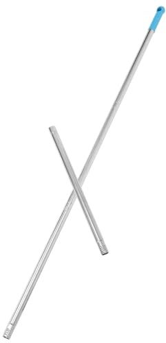 PATKAW Two-Pack Broom Handles Replacement with Plastic and Stainless Steel Construction, Lightweight and Suitable for Heavy Use, for Indoor and Outdoor Sweeping Tasks Random Color