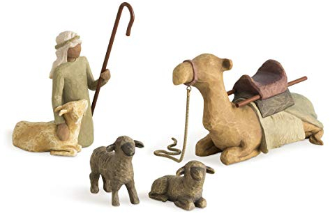 Willow Tree Shepherd & Stable Animals Figurine