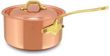 Mauviel 6720.21 M'Heritage M'150B Kasserolle mit Deckel, Kupfer, 9,9 cm, Bronzegriff