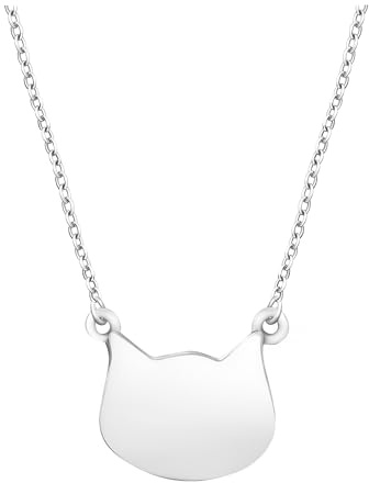 Sofia Milani - Collier pour Femmes en Argent 925 - avec Pendentif en Forme de Chat - 50274