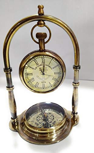 ARTIZANSTORE Antique Brass Compass | Nautical Table Compass with Vintage Decorative Charm | Handcrafted Brass for Desk & Shelf | Ideal Gift for Collectors | 6'' Inch