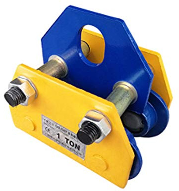 NEWTRY Manual Trolley 2T Push Beam Trolley 4400LBS Roller Pulley Heavy Duty Hoist Crane Lift for Straight Curved I Beam (2T/4400LBS)