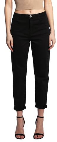 JOPHY & CO. Pantalon femme avec cinq poches en coton élastique (code 1372), Noir , M