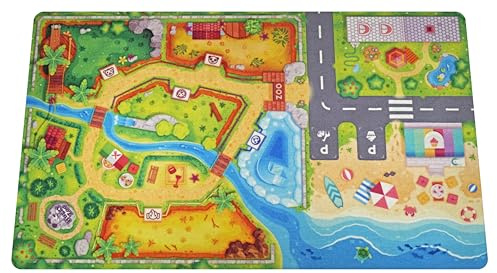 HuggyPlay Spielteppich Zoo Kinderteppich 90 x 150 cm