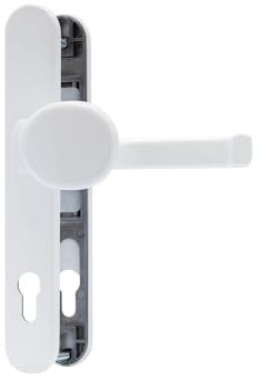 ABUS Türschutzbeschlag SRG92N W - Wechselgarnitur, schmal, Weiß | Für Haustüren mit schmalen Rahmenprofilen, 36 mm Breite, Türstärke 57–65 mm, Lochabstand 92 mm, Vierkant 8x8 mm