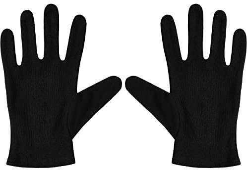 Balinco Kostüm Handschuhe, Stoffhandschuhe Schwarz, Kostüm-Handschuhe, Unisex Accessoire für Halloween, Karneval, Fasching Zubehör, Butler, Zauberer