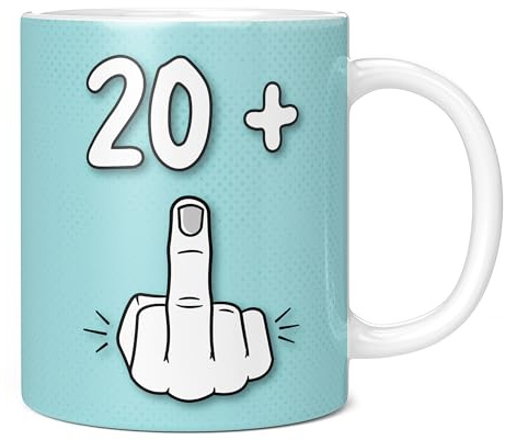 Mug Monster,Tazza per il 21° compleanno, con scritta I Am 20 + 1, regalo per 21 anni, tazza da caffè in ceramica, tazza extra large e gigante disponibile, tazza bianca da 311.8 g