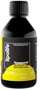 Liposomal Liquid Quercetin Bromelain Complex - Innovation in Absorption. UK Made. lipolife LQB1. Support histamine Response for Allergies.