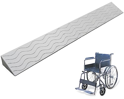 Rollstuhlrampe, Schwellenrampen für Türen, Rollstuhlrampen, rutschfeste Vollgummi-Schwellenrampe für Roller, 1 Packung (Größe: 39 x 6,2 x 2,9 Zoll)