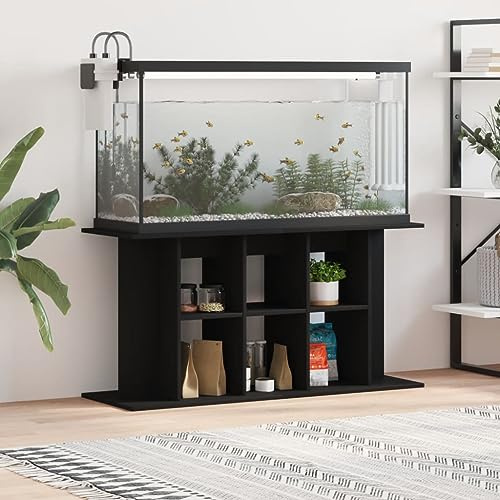 Homgoday Aquariumständer Aquarienunterschrank Aquarienschrank Aquarium Unterschrank Aquarium Tisch Terrarium Schrank Aquarium Stand Schwarz 100x40x60 cm Holzwerkstoff