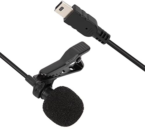 Annadue Microfono Esterno Stereo Mini USB, Microfono Professionale con Clip per 3/3+/4, Omnidirezionale, Plug and Play, per Registrazione Audio e Video
