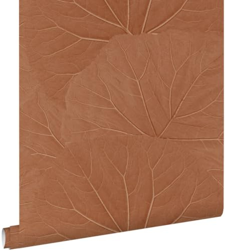 ESTAhome tapet löv terrakottaröd 53 cm x 10.05 m