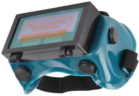 Akozon Solar-Schweißbrille mit Automatischer Verdunkelung – Schweißer-Augenschutzbrille – Schutz vor UV- und Infrarot-Strahlung, Verstellbarer Schirm (Green)