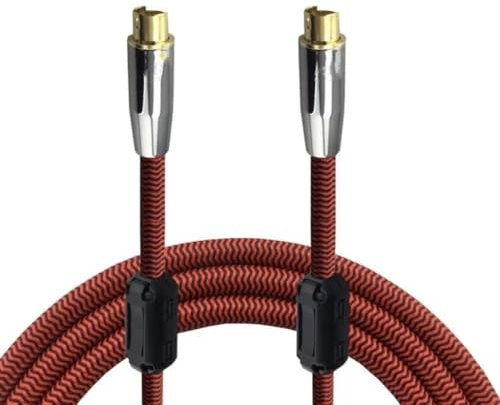 WANGFK S-Video-zu-S-Video-Kabelschirm, geeignet for TV-Set-Top-Box, DVD-Projektor, Monitor, OFC 4-poliges S-Videokabel M/M 1M 2M 3M 5M 8M 10M(Red,15meter)
