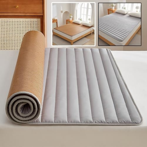 Japanische faltbare Futon-Matratze, zum Aufrollen, dick, atmungsaktiv, Klappbett zum Schlafen, Studentenwohnheim, Matratze (90 x 190 cm)