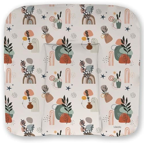 Kikido Materassino Fasciatoio 70x75 - Natura - Cuscino Fasciatoio Lavabile per Cambio Pannolino - Materasso Fasciatoio Neonato per Cassettiera 75x70 - Universale e Impermeabile