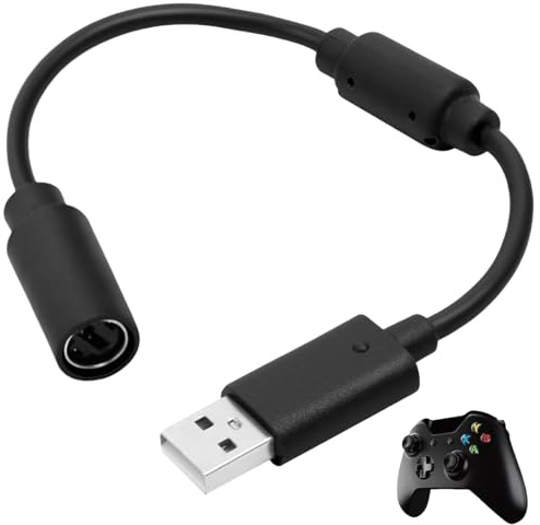 BaiWeiDun USB Breakaway Cable Compatible for Logitech G920 G923 G27 G29, Ferrari 458 Spider Racing Wheel Cord, Guitar Hero, Xbox USB Plug (Black)