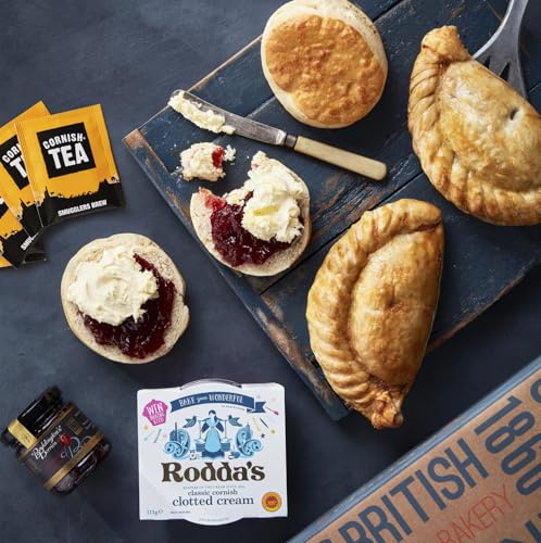 Afternoon Tea Hamper for 2 -Cream Tea Set Hamper Gifts for Men & Women Includes Steak Pasties & Fresh Scones – Birthdays, Anniversaries & Special Occasions