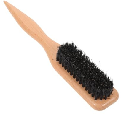 MUCKLILY Bartbürste mit Naturborsten für Bartpflege Schnurrbart und Gesichtshaare Ergonomischer Holzgriff Kompakt und Tragbar für Unterwegs