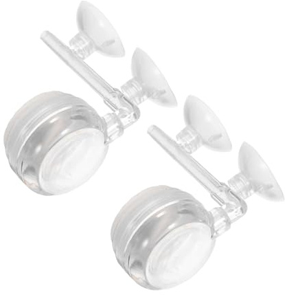 Toddmomy 2 Stück Nano Bubble Air Stone mit Saugnapf Leiser Aquarium Luftausströmer Diffusor für Süß Salzwasser Stabile Sauerstoffverteilung Hochwirksame Atomisierung Fördert