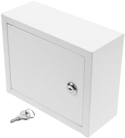 DOITOOL Milk Box Wall Mounted Iron with Lock for Milk Bottles and Mails Secure Storage at Home Or Garden