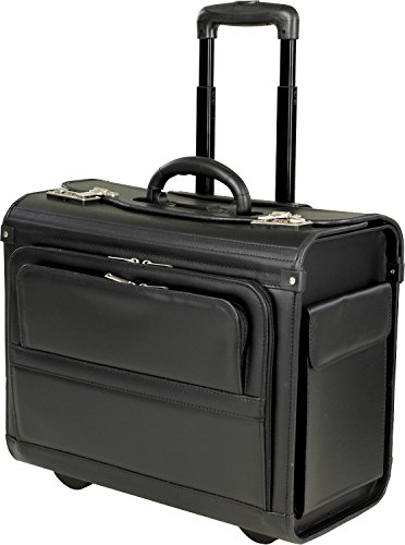 Bowatex Geräumiger Office Case Rollen Pilotenkoffer Business Trolley Schwarz