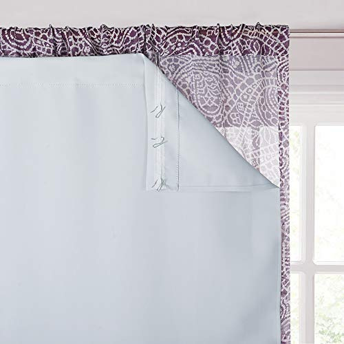 KGORGE Thermal Insulated Blackout Liner - Black Out Curtain Liners for 84 inches Drapes, Light/Heat/Sun Blocking Liner Curtains (2 Panels, 27 Width X 80 Length, Grayish White, Bonus Hooks