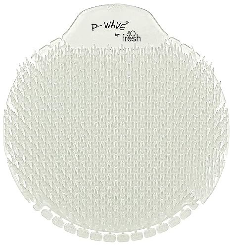 P-Wave Slant6 Lot de 10 tapis d'urinoir parfumés longue durée 30 jours et neutralisant les odeurs, protection anti-éclaboussures, parfum chèvrefeuille, transparent