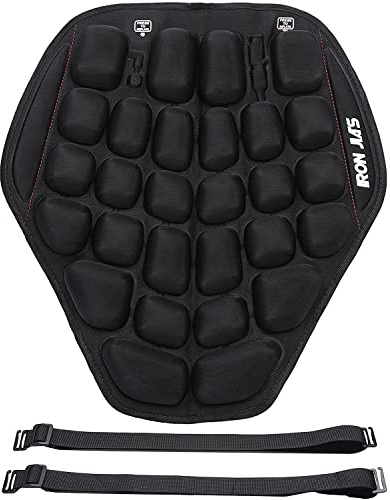 Grapelet Motorcycle Seat Cushion Pressure Relief Hand Press Inflatable Motorcycle Air Seat Pad Shock Absorption Butt Protective Comfortable for Long Rides