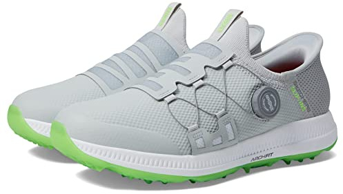 Skechers Zapatillas Deportivas Golf Elite 5 para Mujer, Gris Verde Lima Sin Picos, 43 EU