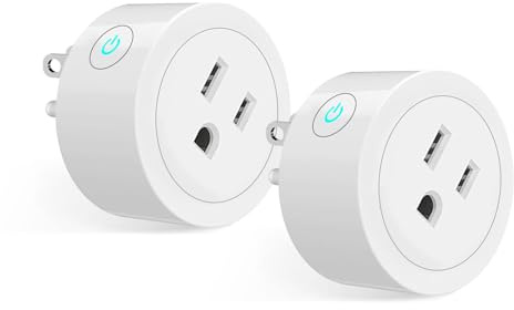 MOES Smart Dimmer Plug 2 Pack, Plug in Lamp Dimmer Outlet for Dimmable LED, CFL, Halogen and Incandescent Bulbs, Brightness Adjust Socket, Tuya App Control, Work with Alexa and Google, 2.4GHz WiFi