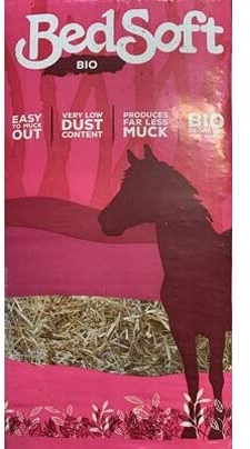 Bedsoft Bio Pink - 16KG Horse Bedding Straw Horse Bedding Premium Bio Degradable Horse Bedding