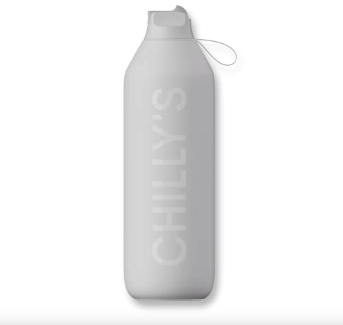Generico Chilly Serie 2 Flip Grey 1000 ml Flasche aus BPA-freiem Edelstahl, wiederverwendbar.