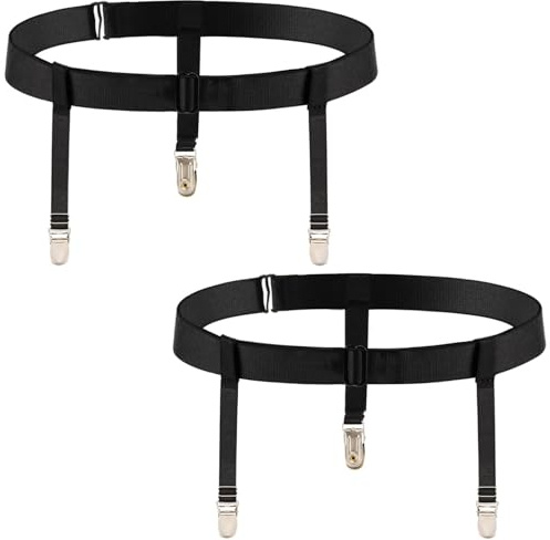 Women's Plus Size Thigh Garter Belts, Adjustable High Elastic Garter Belt and Stockings Set