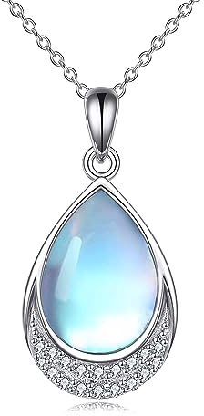 YAFEINI Lebensbaum Kette Mondstein Anhänger Halskette 925 Sterling Silber Baum des Lebens Halskette Baum Leben Schmuck Geschenk für Damen Mädchen Mama