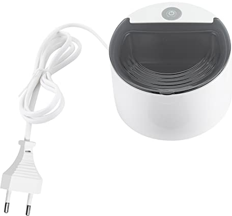 Haofy Limpiador Ultrasónico de Dentaduras Postizas, Máquina de Limpieza de Protectores Bucales, Limpieza Profunda, Gran Regalo para Usuarios de Dentaduras Postizas (Enchufe Europeo 220V)
