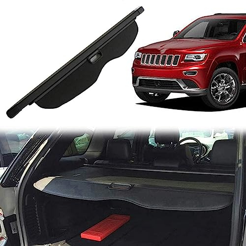 PAKJEL für Jeep Grand Cherokee 2017 2018 2019 2020 2021 2022 2023 Auto Laderaumabdeckung Kofferraumabdeckung Rollo Einziehbare Kofferraum Schutz Abdeckung Cargo Cover,Autozubehör.