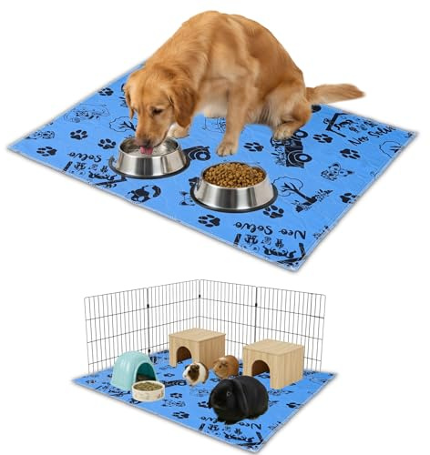NEO SOLVO Waschbare & Wiederverwendbare Trainingsunterlagen | 120 x 60 cm – Blau – Saugfähige, wasserdichte & rutschfeste Unterlagen für Welpen, Hunde, Meerschweinchen und Kaninchen