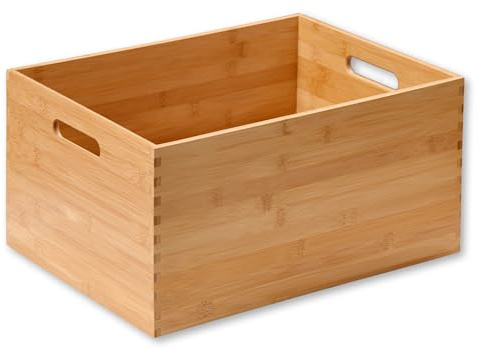 Kesper Aufbewahrungsbox aus Bambus, Farbe: Braun, Maße: 38,5x28,5x20 cm, 57611