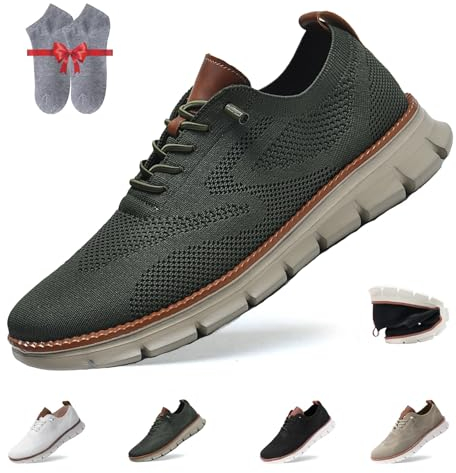 Scarpe Wearbreeze da Uomo, Scarpe Ortopediche Urbane Ultra Comode, Urban Breeze Scarpe Uomo, Scarpe da Passeggio for Sneaker Casual in Mesh Traspirante(Verde,43 EU)