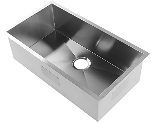 Fregadero bajo Encimera de Acero Inoxidable, Drenaje Rápido de Gran Tamaño, Poco Ruido, Cocina Ampliamente Utilizada, RV, Yate, Bar