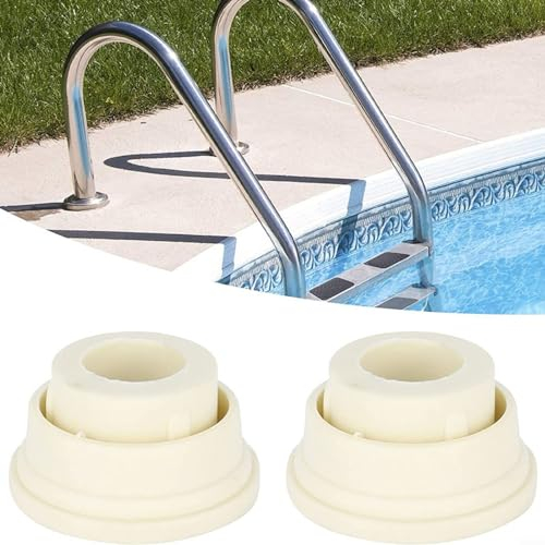 HOHOVYVY Lot de 2 tampons en caoutchouc pour échelle de piscine - Accessoire de protection pour échelle de piscine - En acier inoxydable - Diamètre intérieur de 3,5 cm